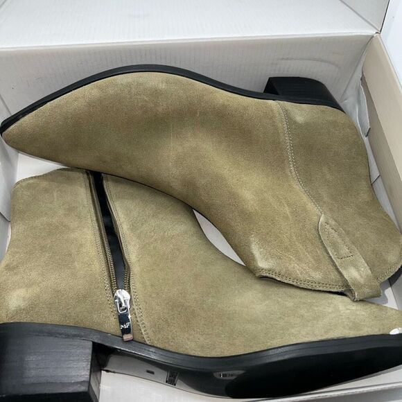 Marc Fisher Pointy Toe Booty in Medium Green Suede - Picture 4 of 9